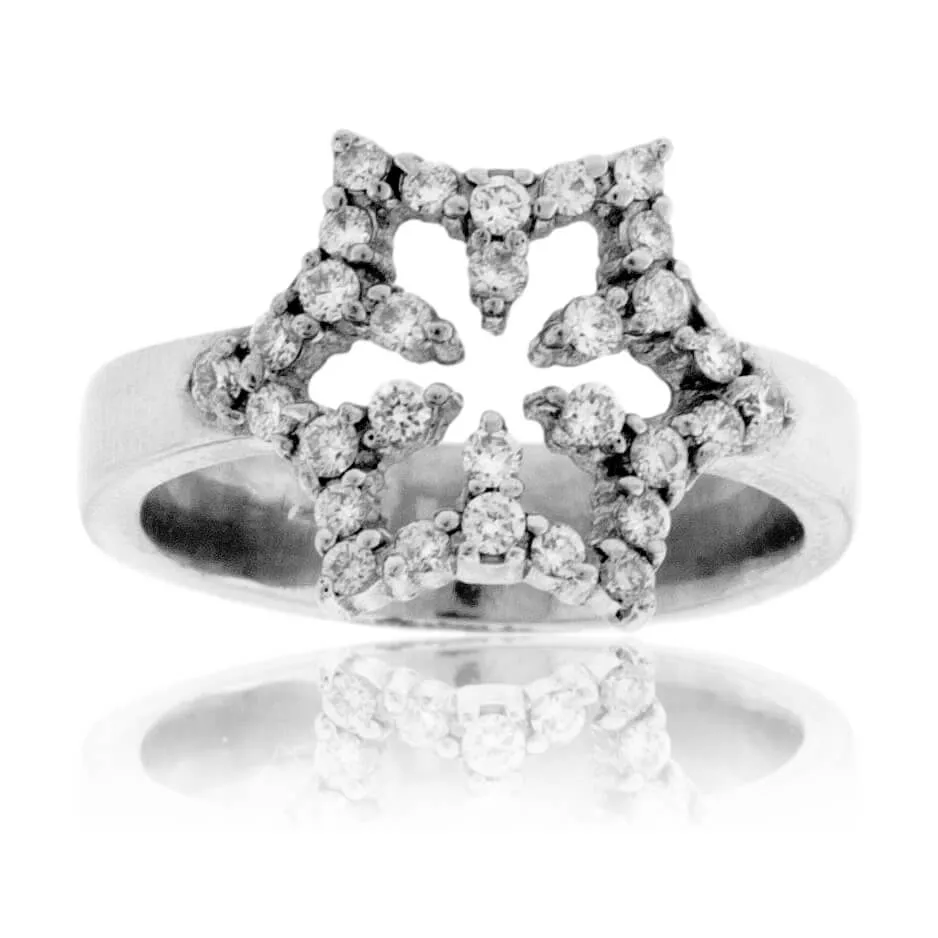 Simply Beautiful Diamond Snowflake Ring