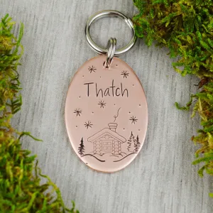 Ski Chalet Pet ID Tag
