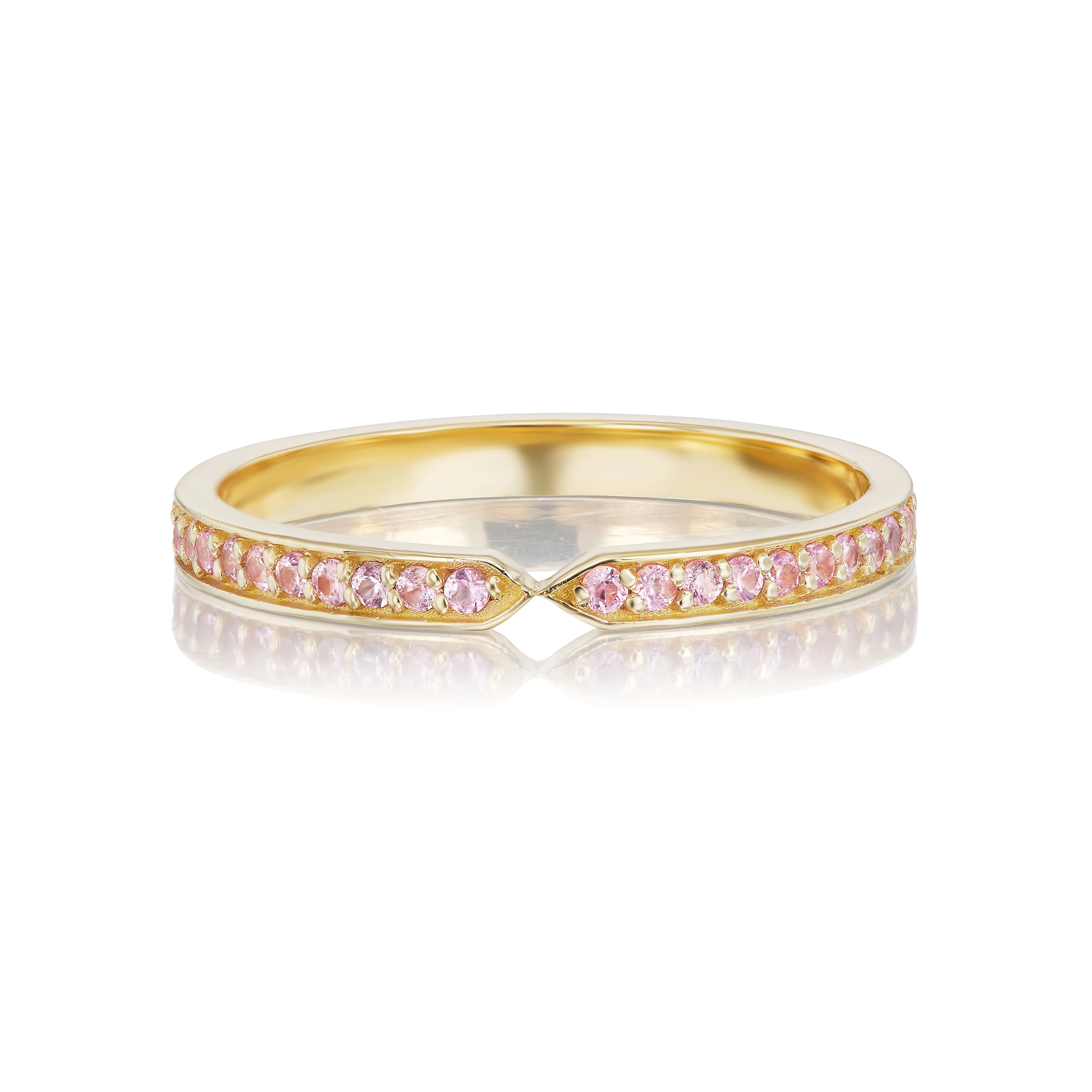 Skinny Light Pink Sapphire Goddess Wrap Ring