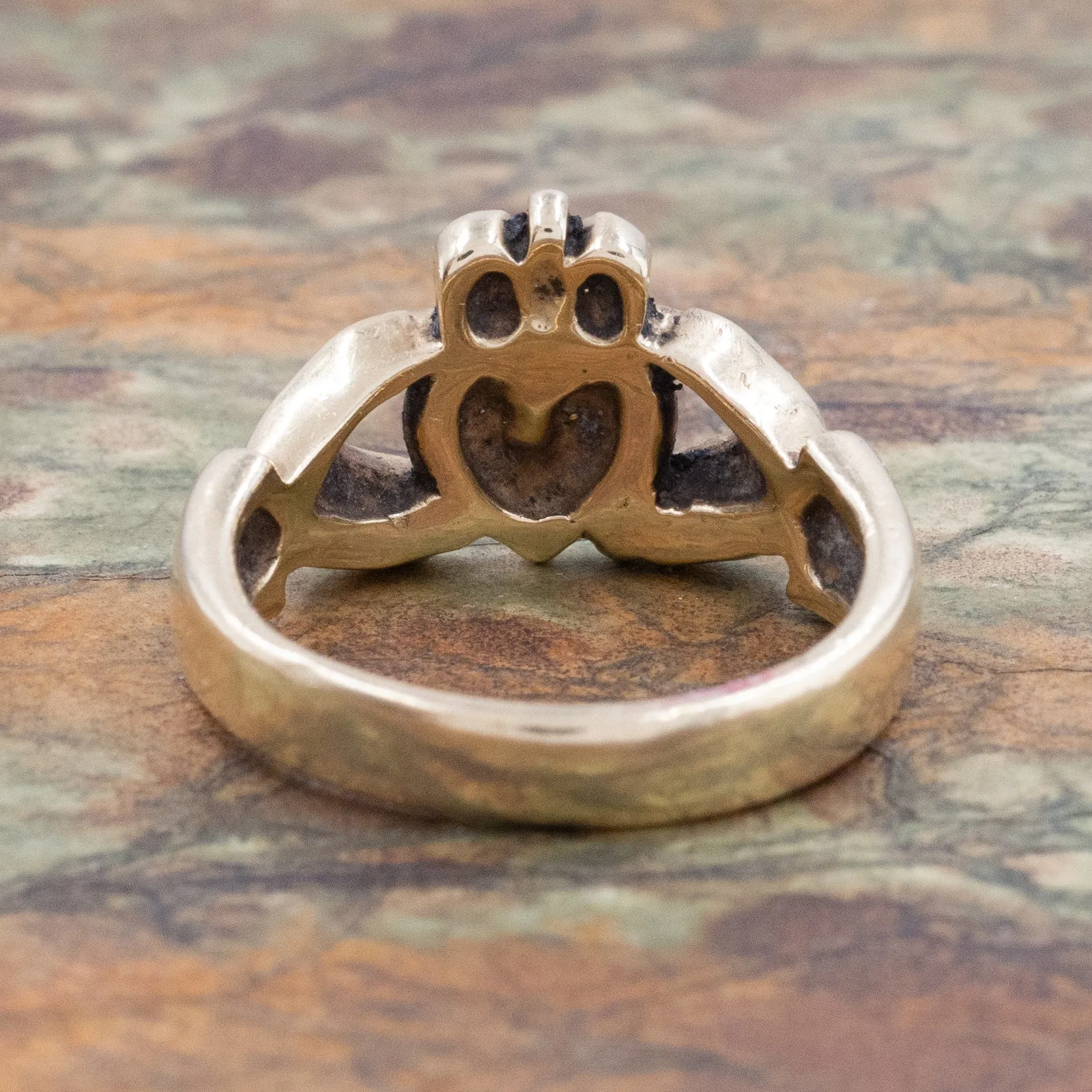 Solid 14 Karat Yellow Gold Claddagh Ring