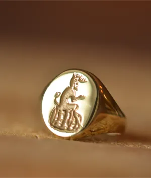 Solid Gold Custom Made Family Crest Ring