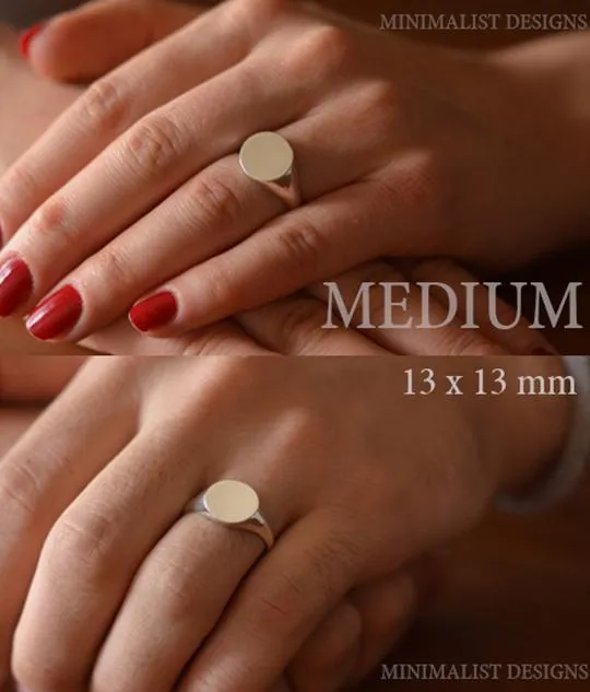 Solid Gold Design Your Own -  Fingerprint Ring