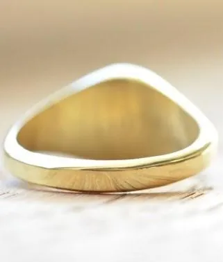 Solid Gold Personalized Family Monogram Signet Ring
