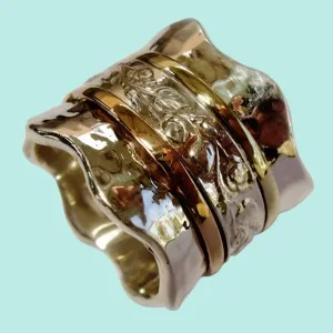 Spinner ring for woman spinning ring silver gold Israel ring Meditation rings all sizes