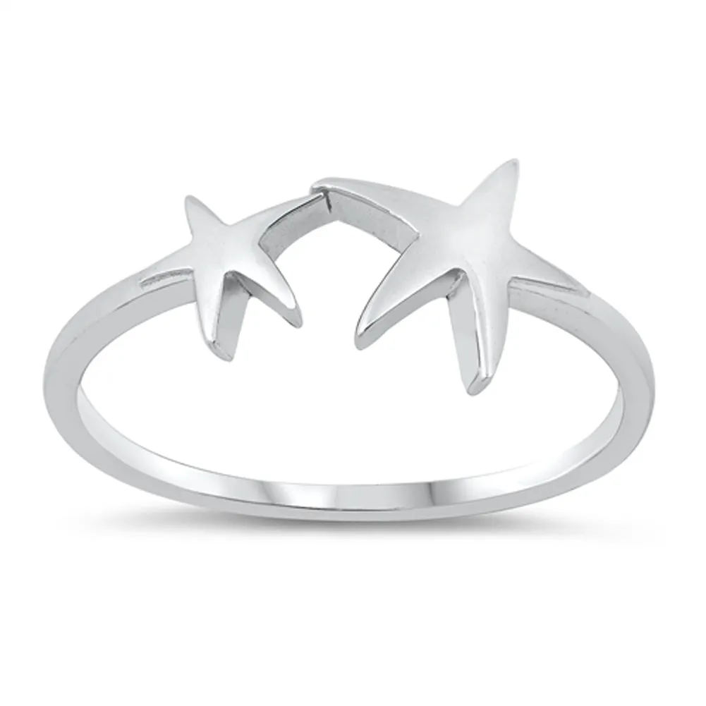 Starfish Friendship Family Star Petite Ring .925 Sterling Silver Band Sizes 4-10