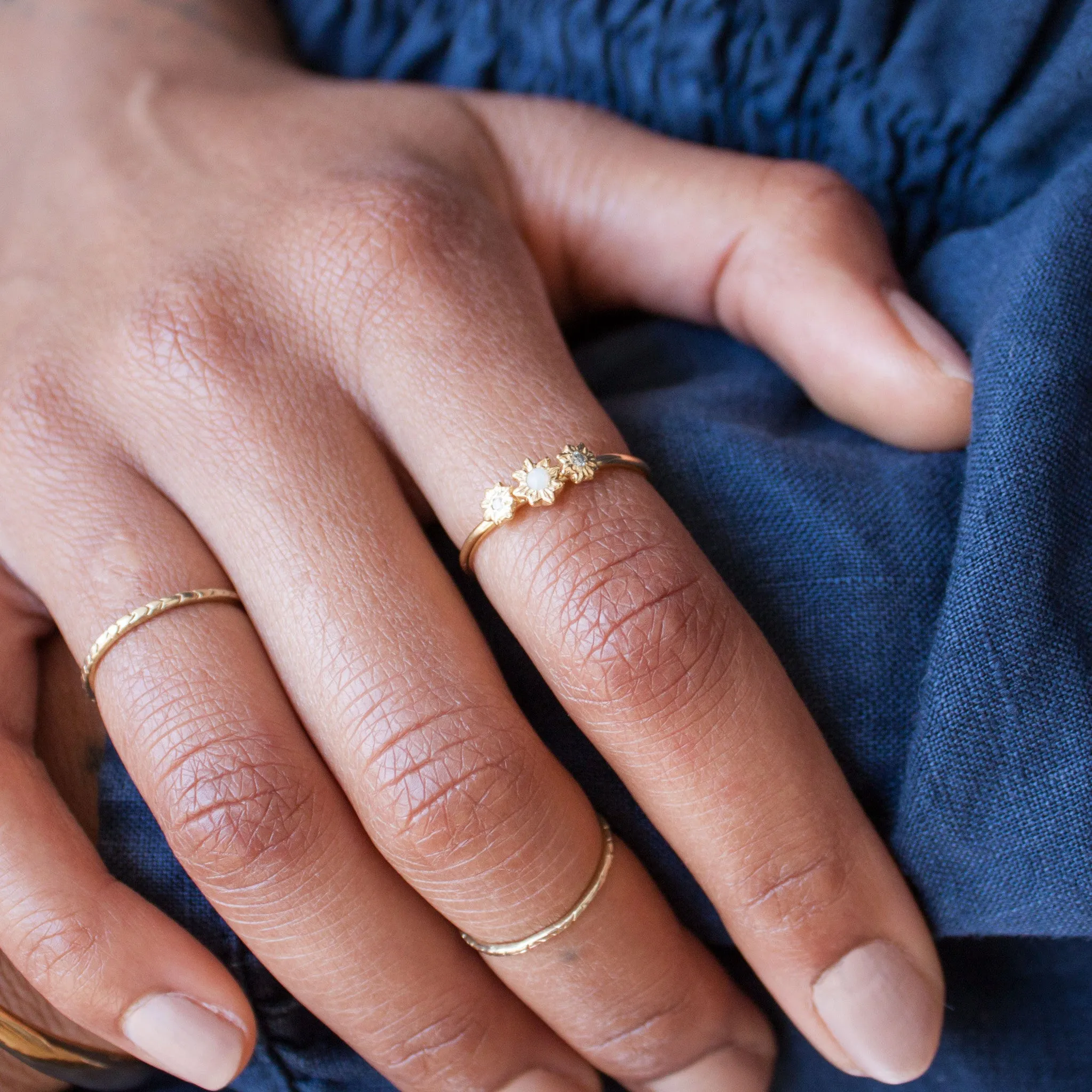 Starry Opal   Diamond Ring