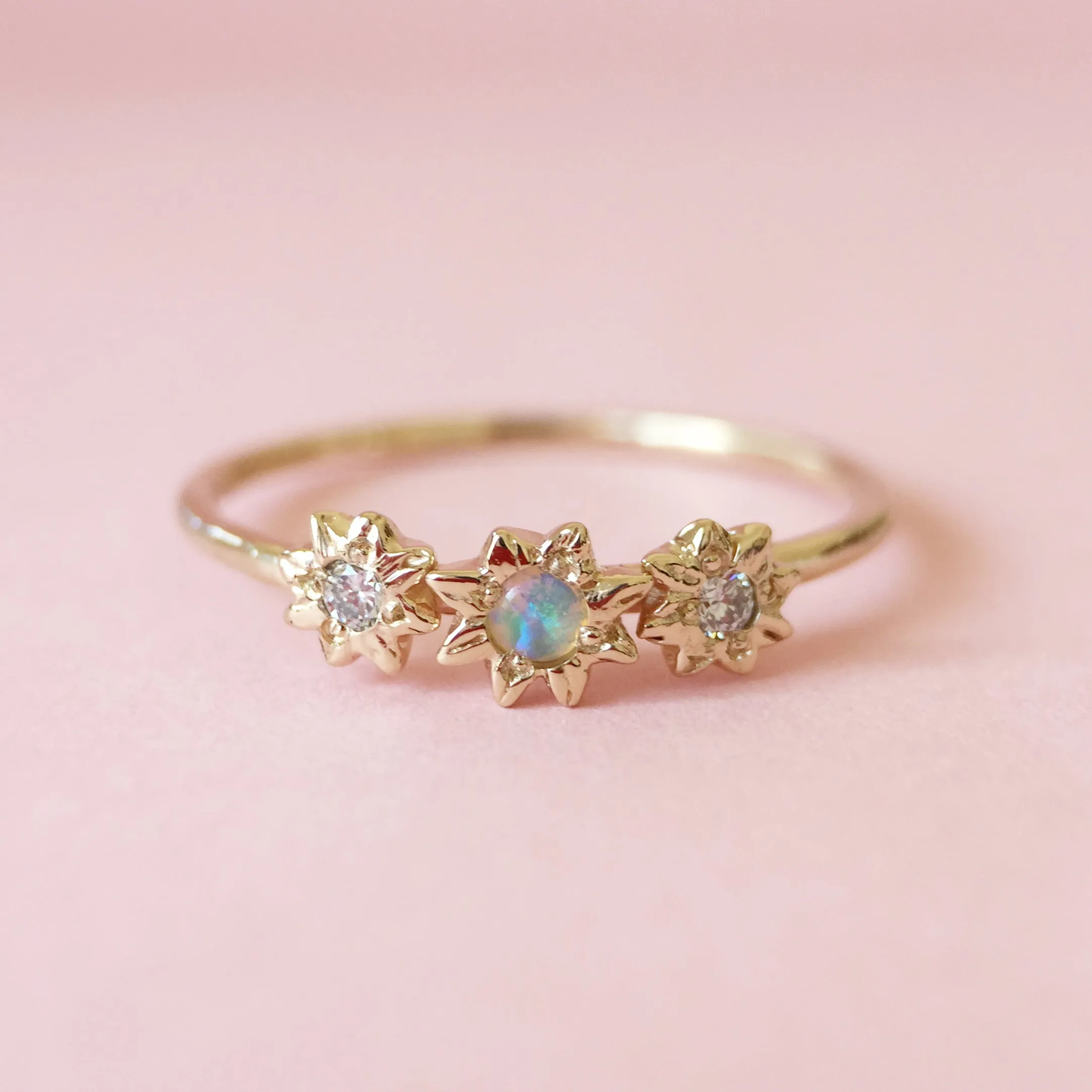 Starry Opal   Diamond Ring