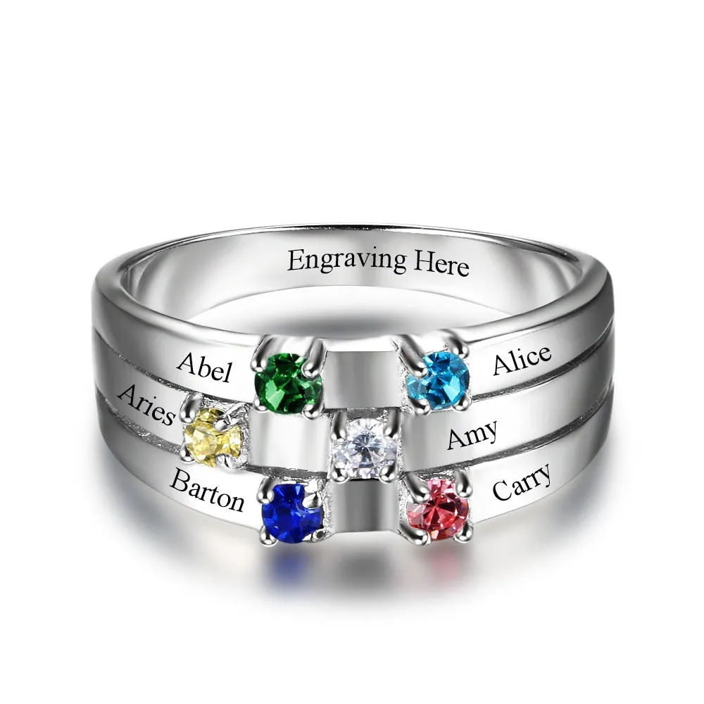 Sterling Silver Family & Friendship Ring