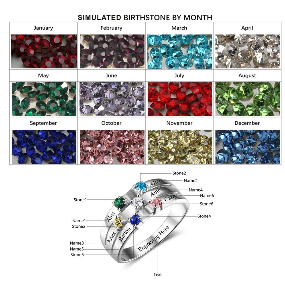 Sterling Silver Family & Friendship Ring