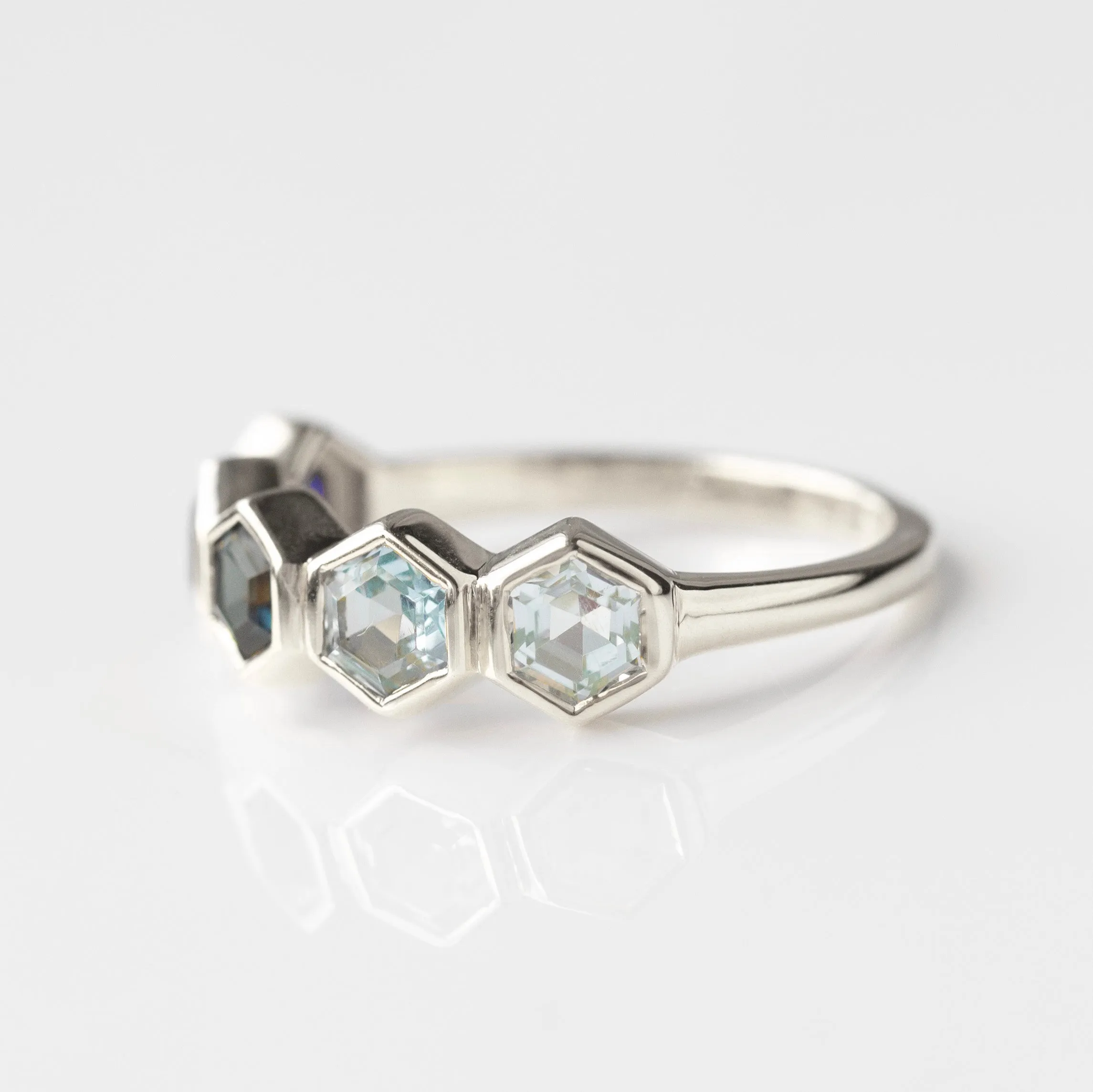 Stevie Ombre Hexagon Ring