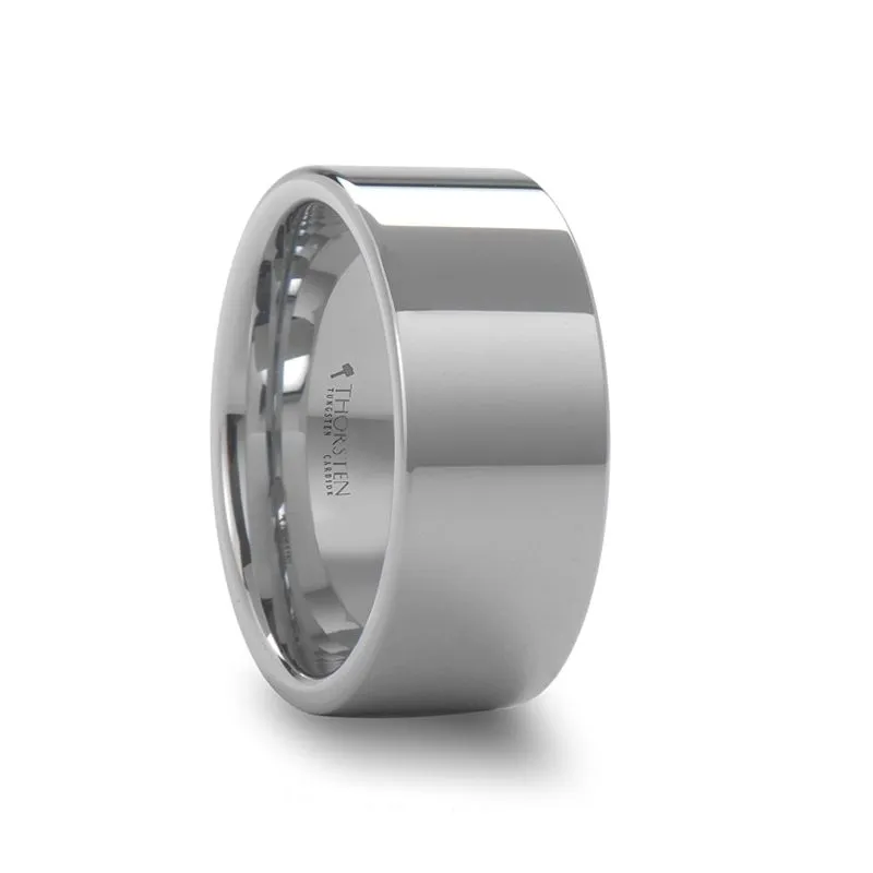 STOCKTON | White Tungsten Ring Flat