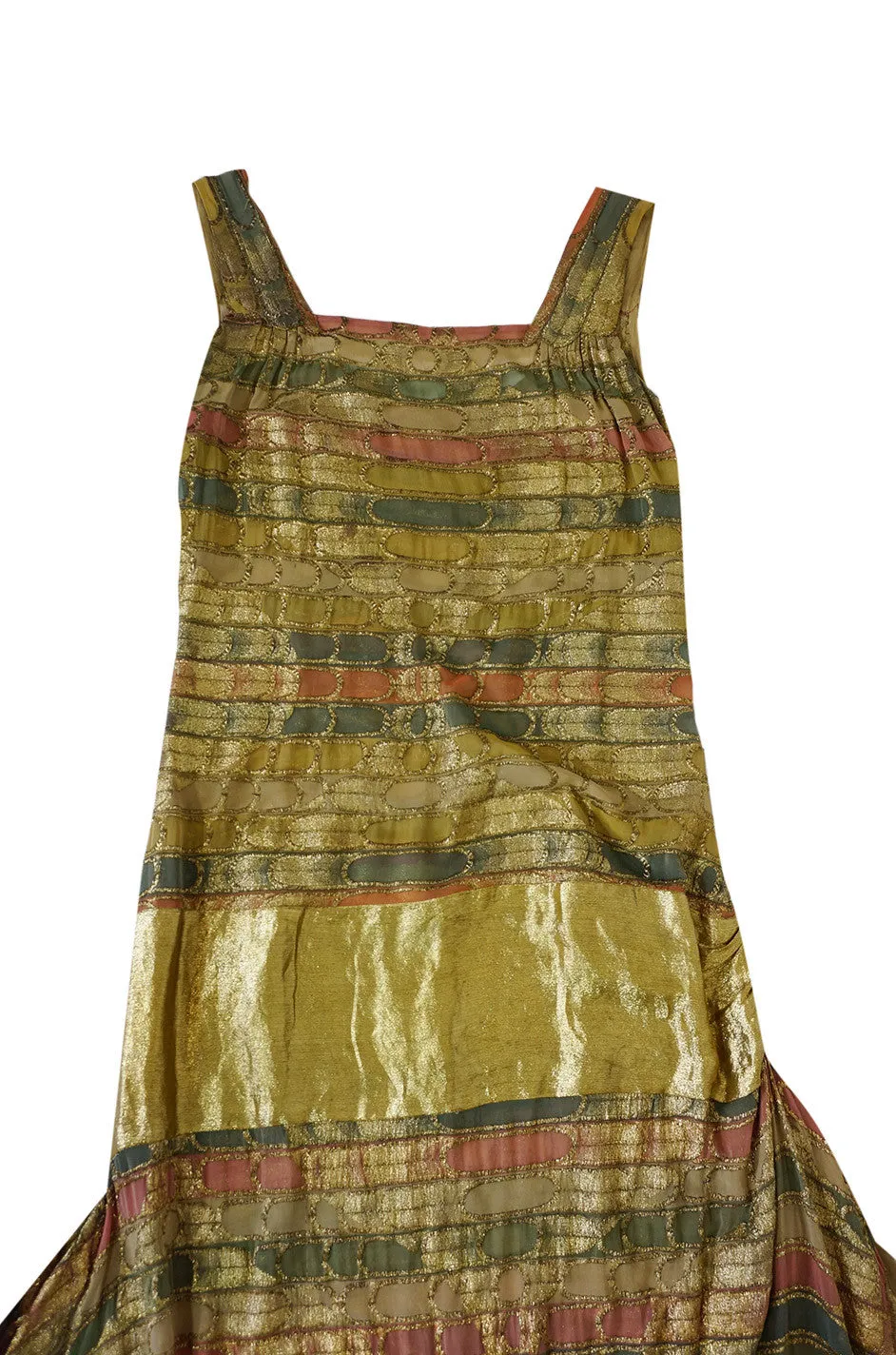 Sublime 1920s Silk & Lame Flapper Dress