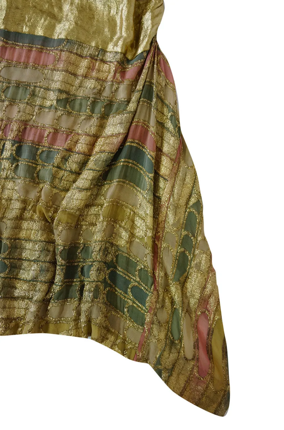 Sublime 1920s Silk & Lame Flapper Dress