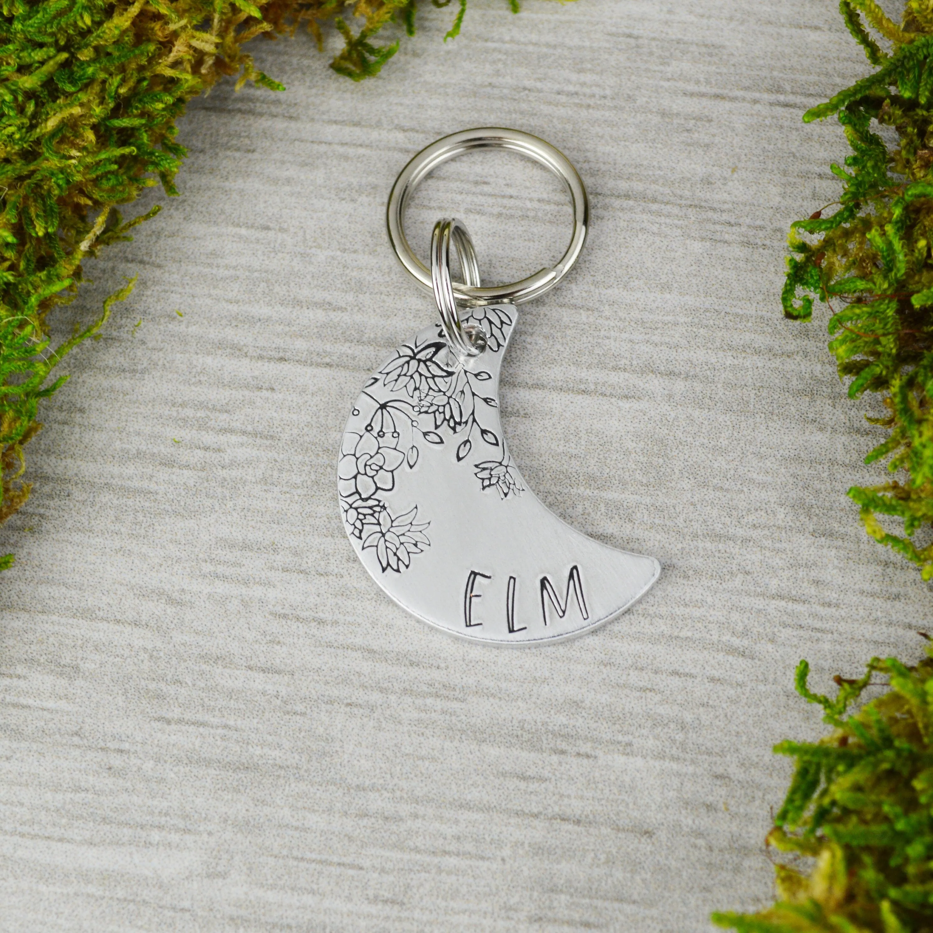 Succulent Moon Pet ID Tag
