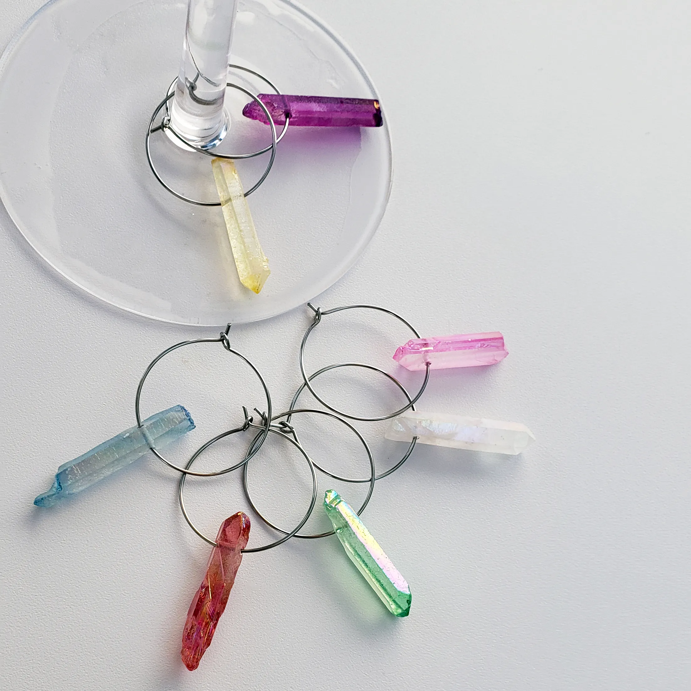 SUGAR CRYSTAL QUARTZ CHARMS