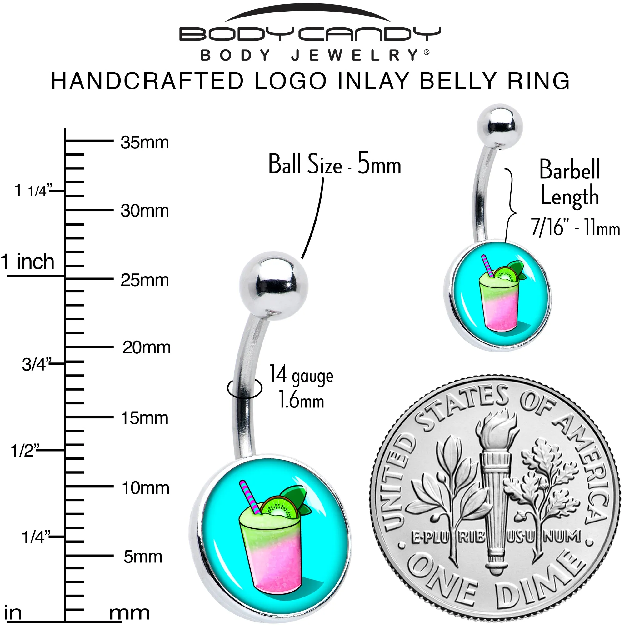 Summer Drink Belly Ring
