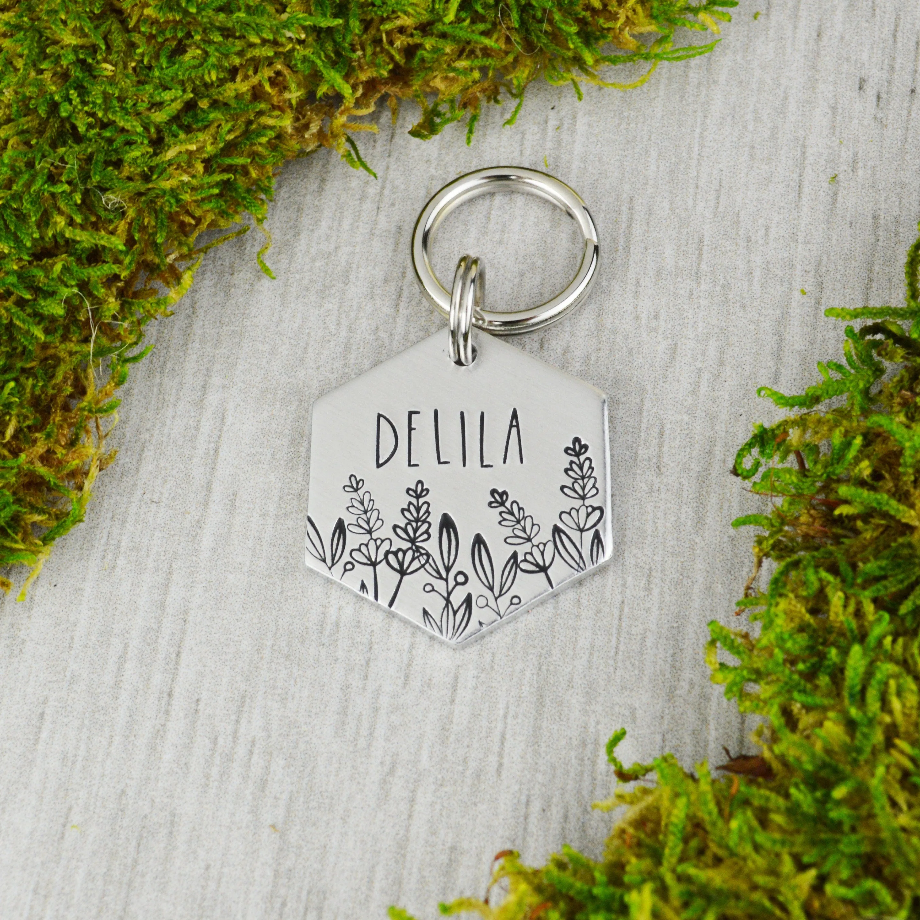Summer Lavender Pet ID Tag