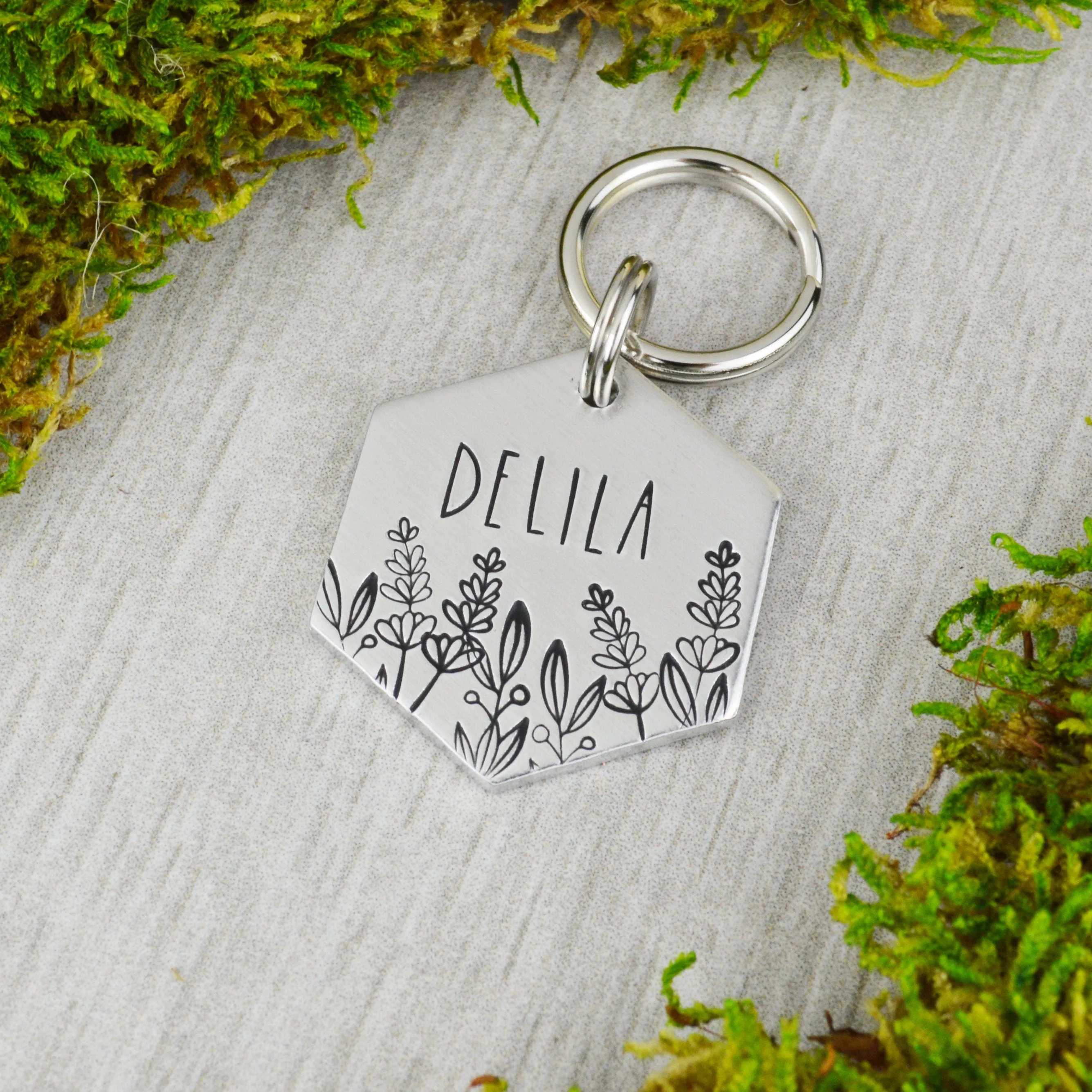 Summer Lavender Pet ID Tag