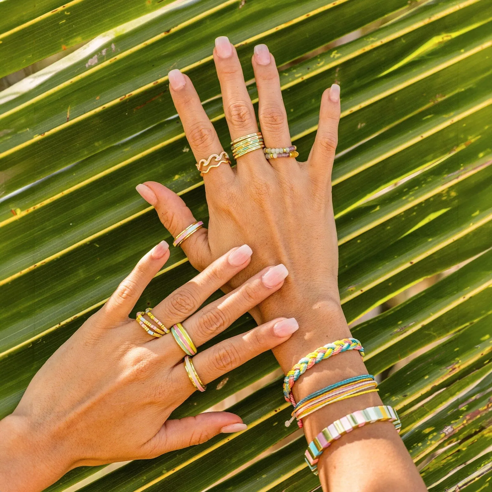 Sunset Beach Stretch Ring Set of 3