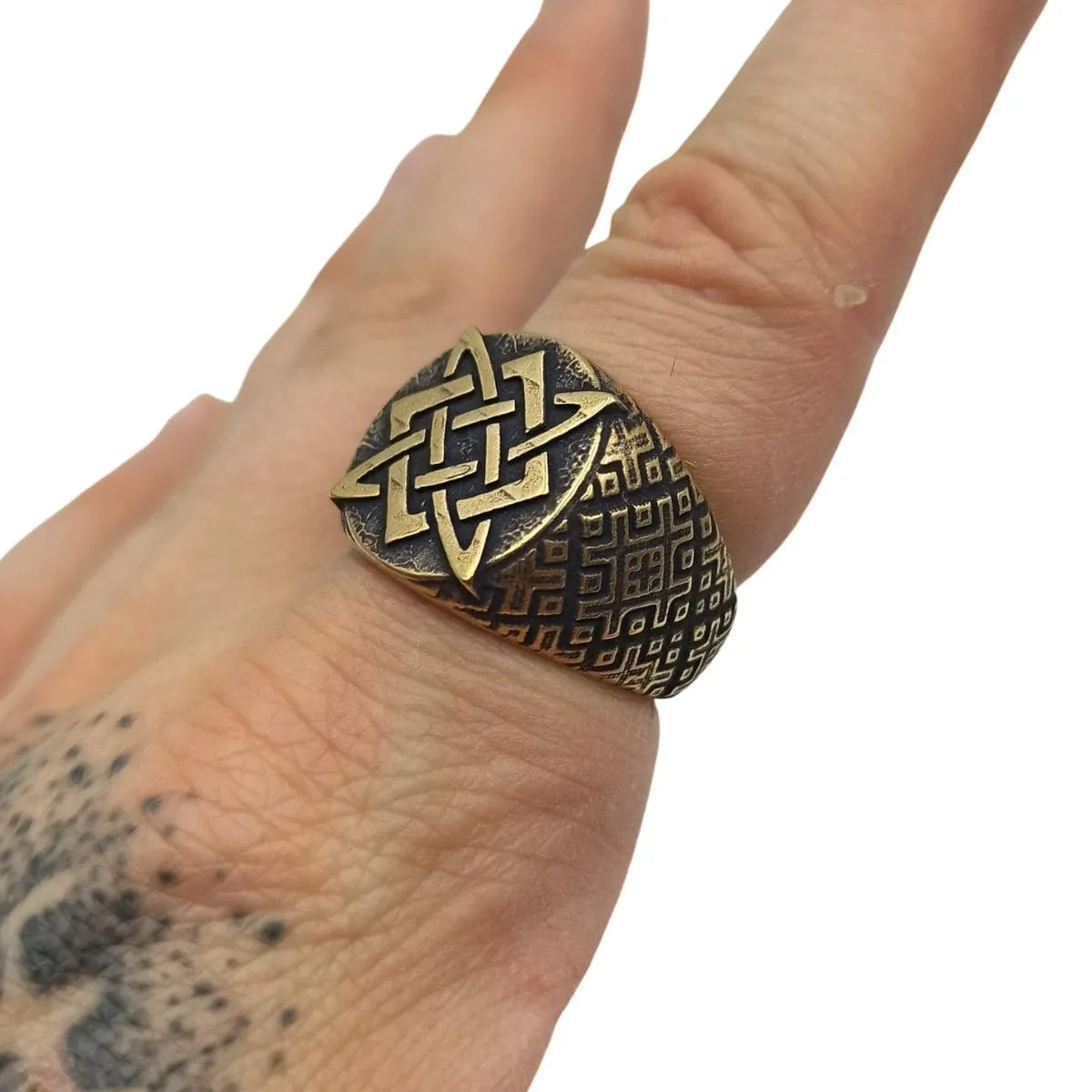 Svarog symbol ring