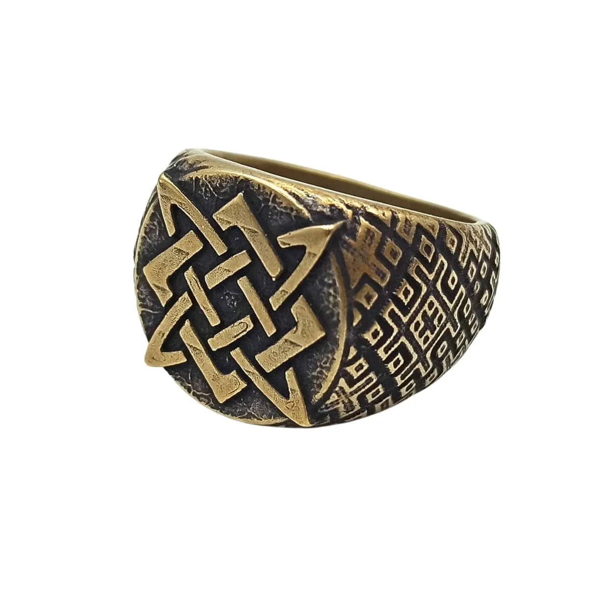 Svarog symbol ring