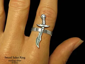 Sword Saber Ring Sterling Silver