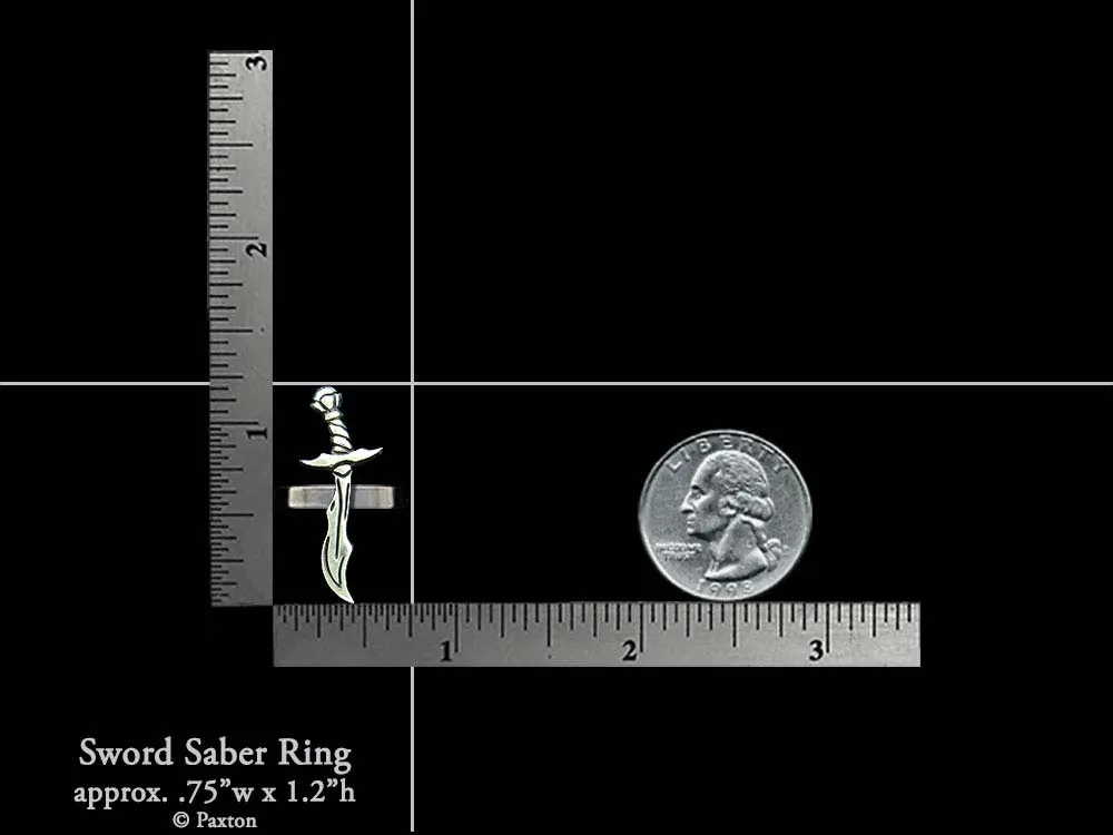 Sword Saber Ring Sterling Silver