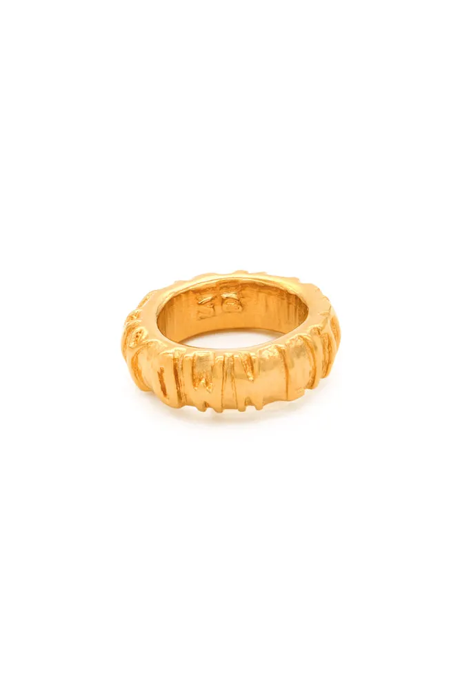 Sylvia Benson MOLW Gold Script Ring