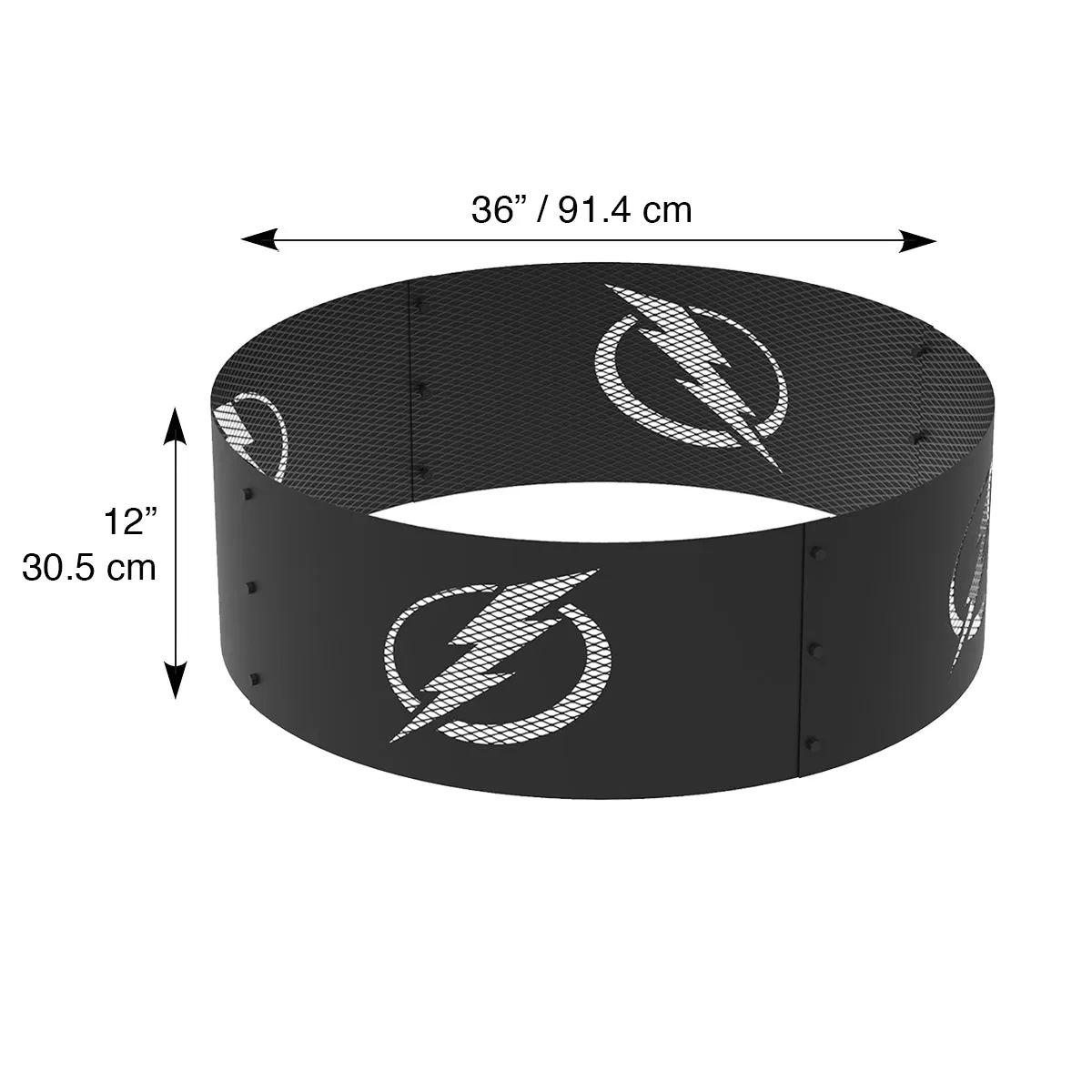 Tampa Bay Lightning 36 in. Round x 12 in. High Decorative Steel Fire Ring