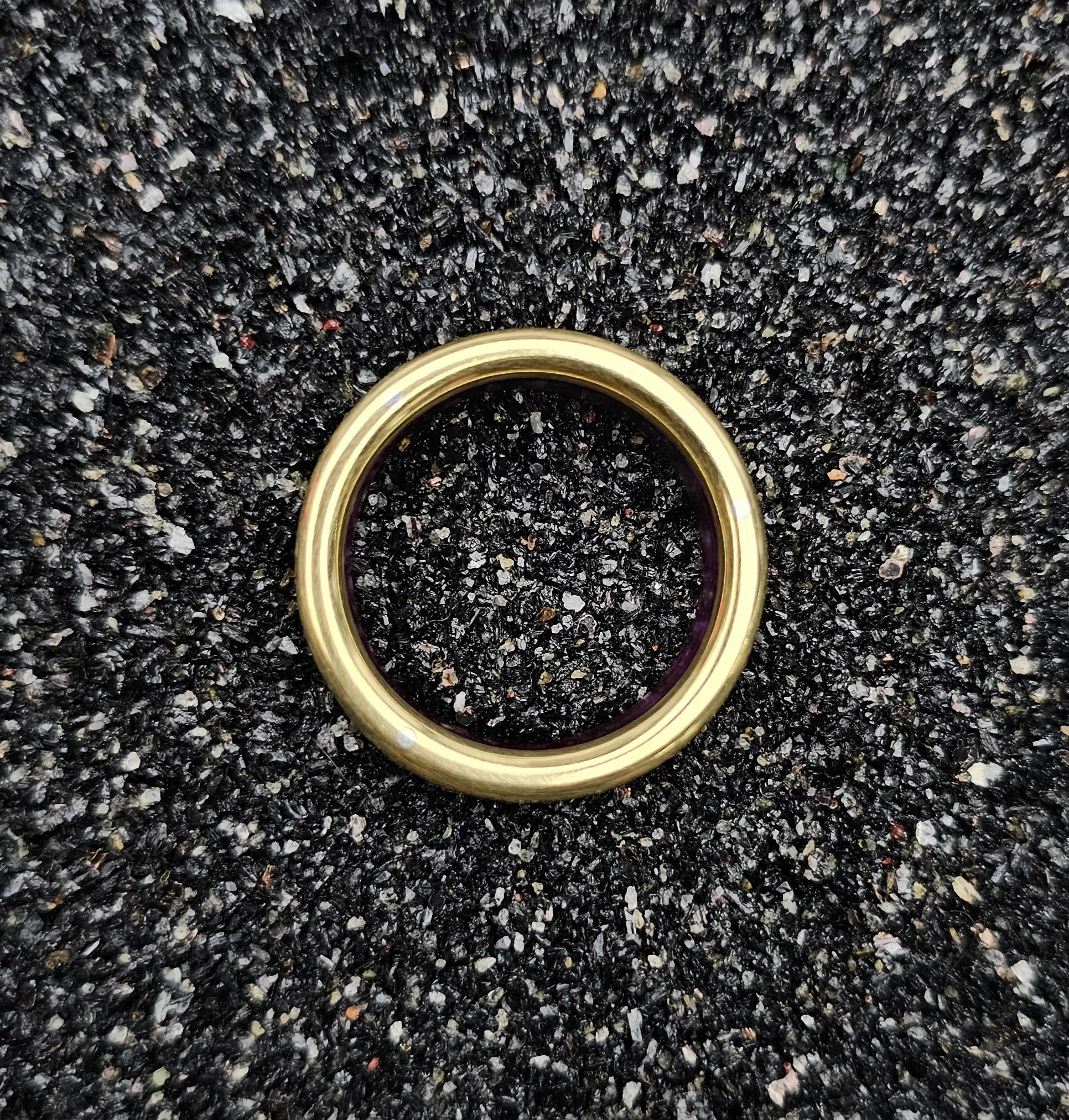 The Crown Ring (Purple Tazmanian Black Wood & Brass Band)