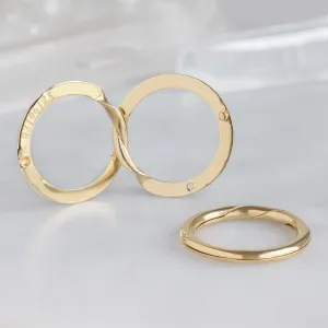 The Love Story Ring with a White Diamond | 18K Yellow Gold