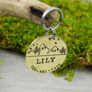 The Mountains are Calling Pet ID Tag