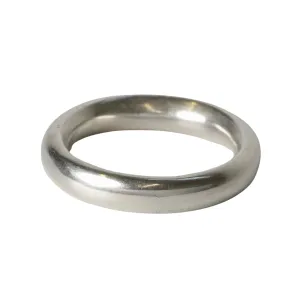 The "Marta" Sterling Silver Hand Carved Thick Rounded Band