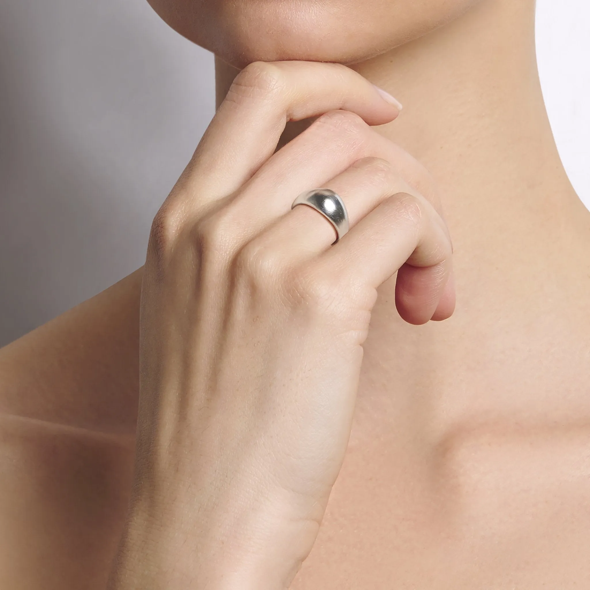 The "Ruth" Sterling Silver Domed Top Ring