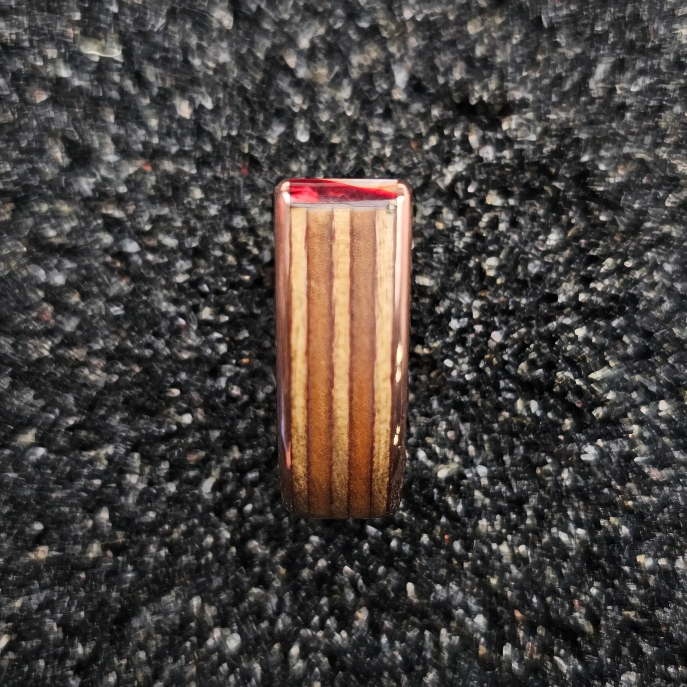 The Throne Ring (Fossilized Woolly Mammoth Tooth, Layered Maple Faced Wood & Copper)