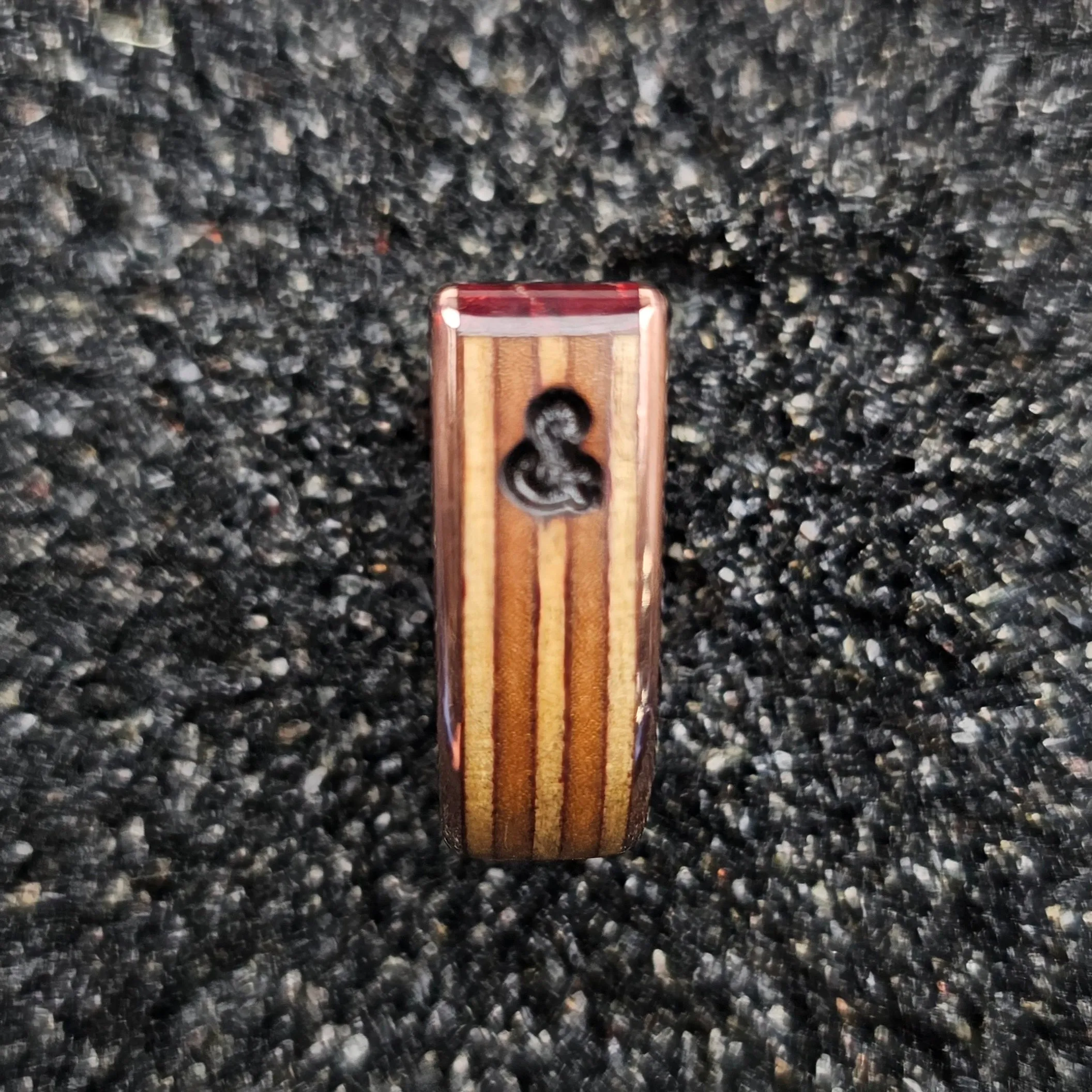 The Throne Ring (Fossilized Woolly Mammoth Tooth, Layered Maple Faced Wood & Copper)