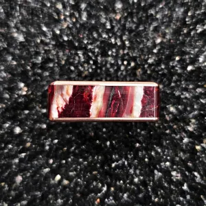 The Throne Ring (Fossilized Woolly Mammoth Tooth, Layered Maple Faced Wood & Copper)