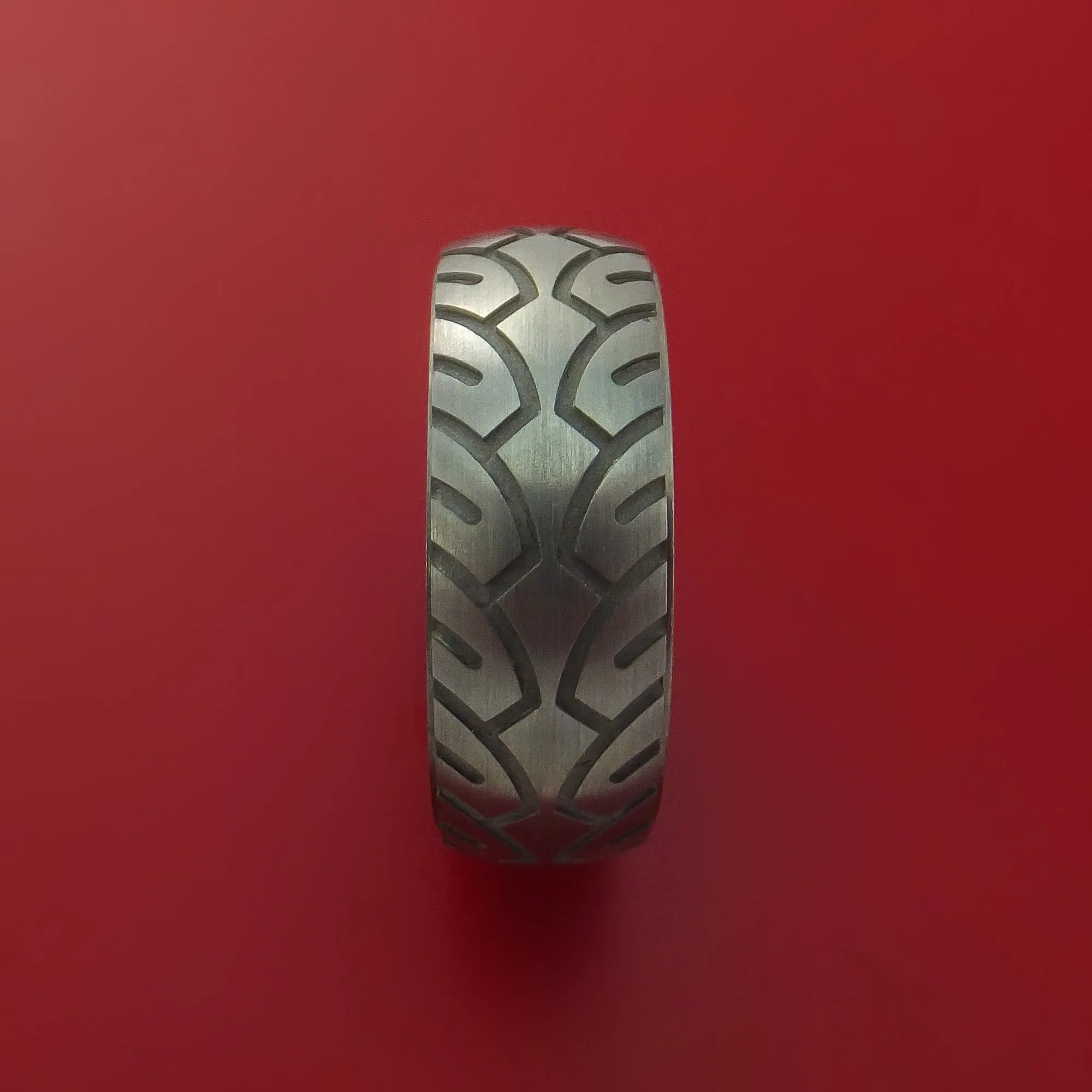 Titanium Bicycle Tire Tread Spinner Ring Custom Made Band