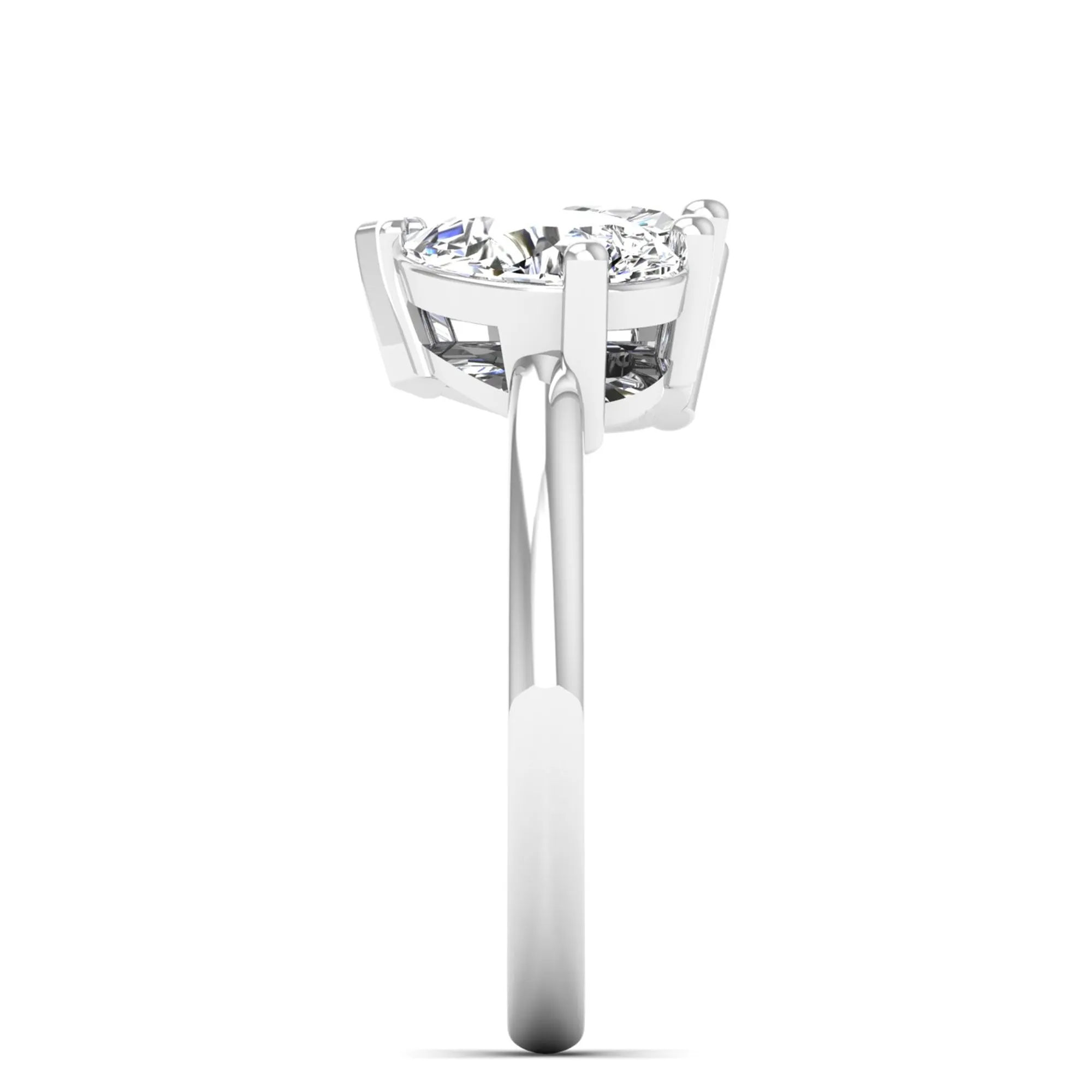 Toi et Moi Heart and Pear Lab Diamond Ring
