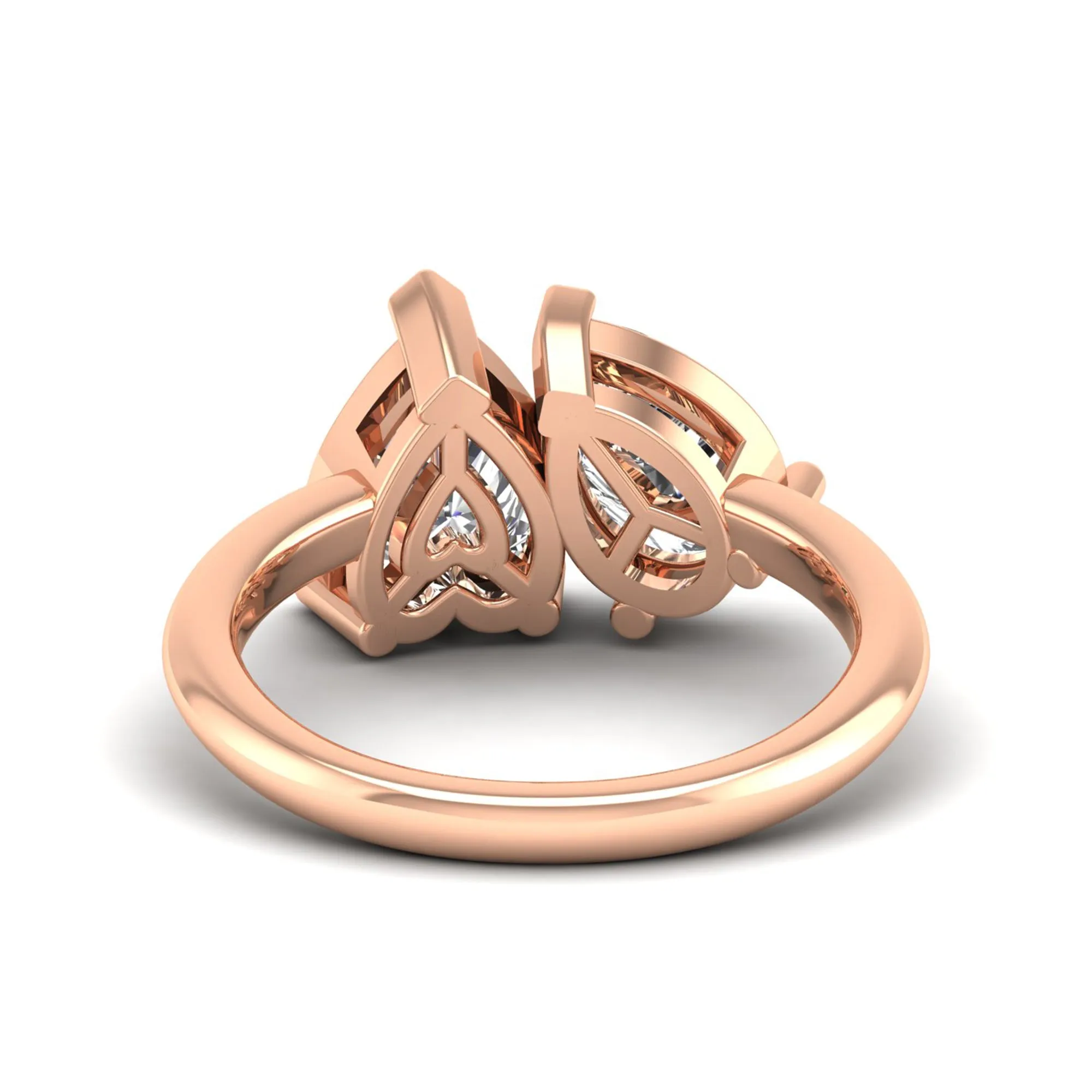Toi et Moi Heart and Pear Lab Diamond Ring