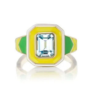Topaz Chevron Cocktail Ring
