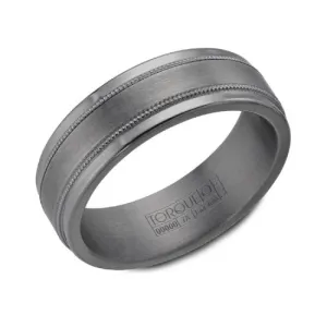 Torque (7mm) Tantalum Milgrain Mens Band