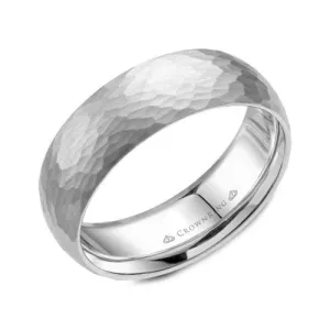 Torque White Cobalt Hammered Finish Mens Ring
