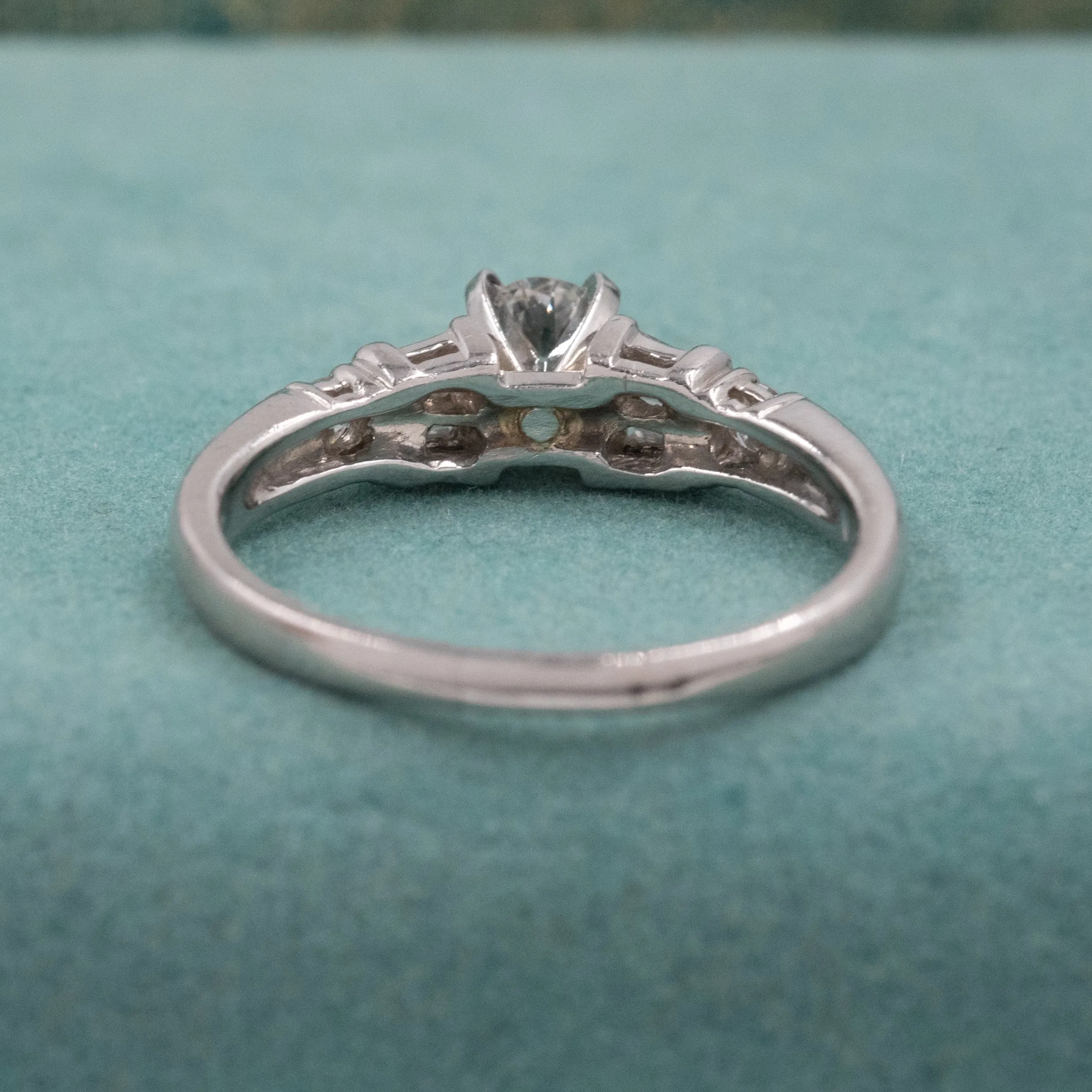 Transitional-Cut Diamond & Platinum Ring