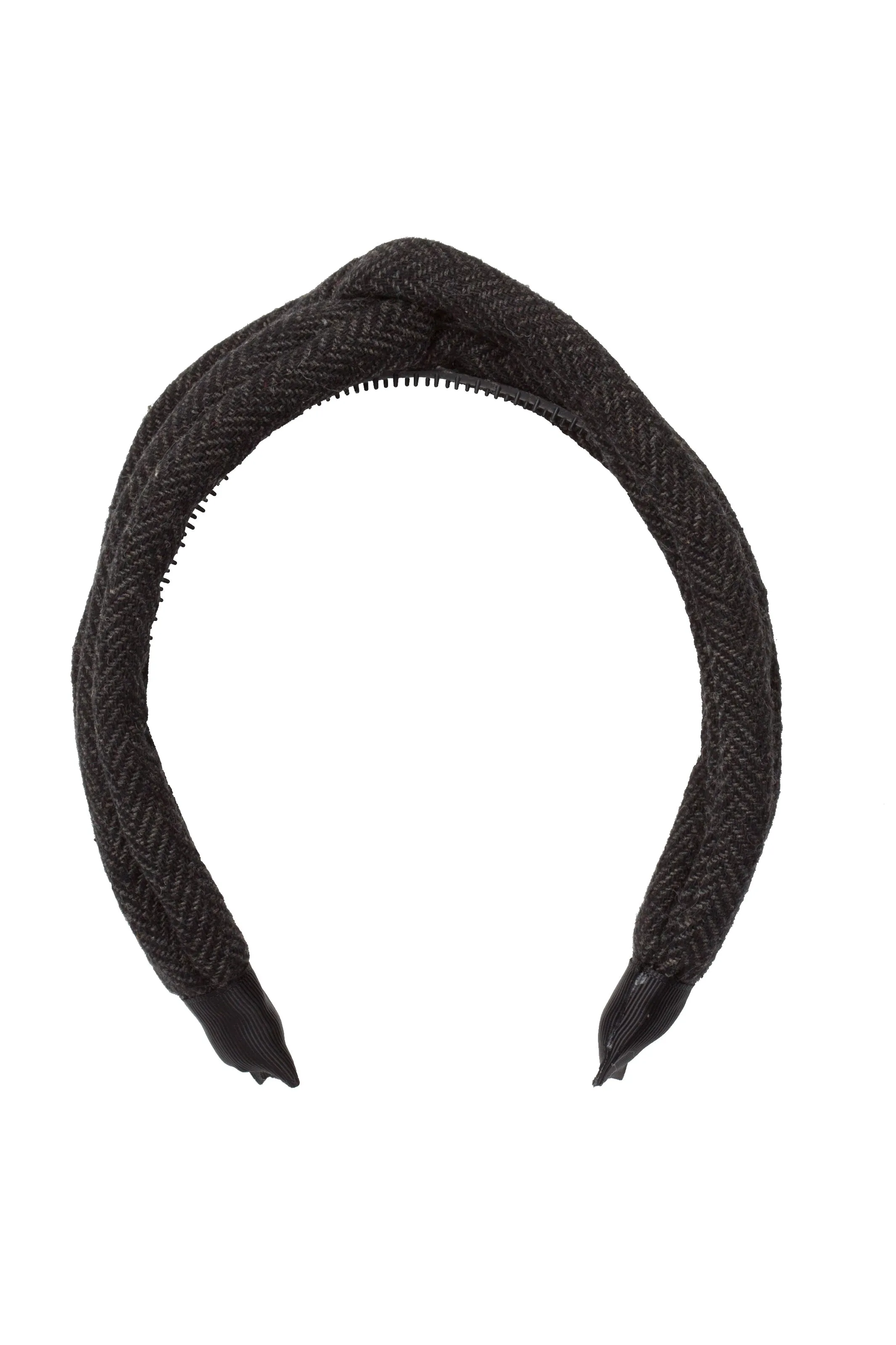 Tubular Herringbone Headband - Charcoal