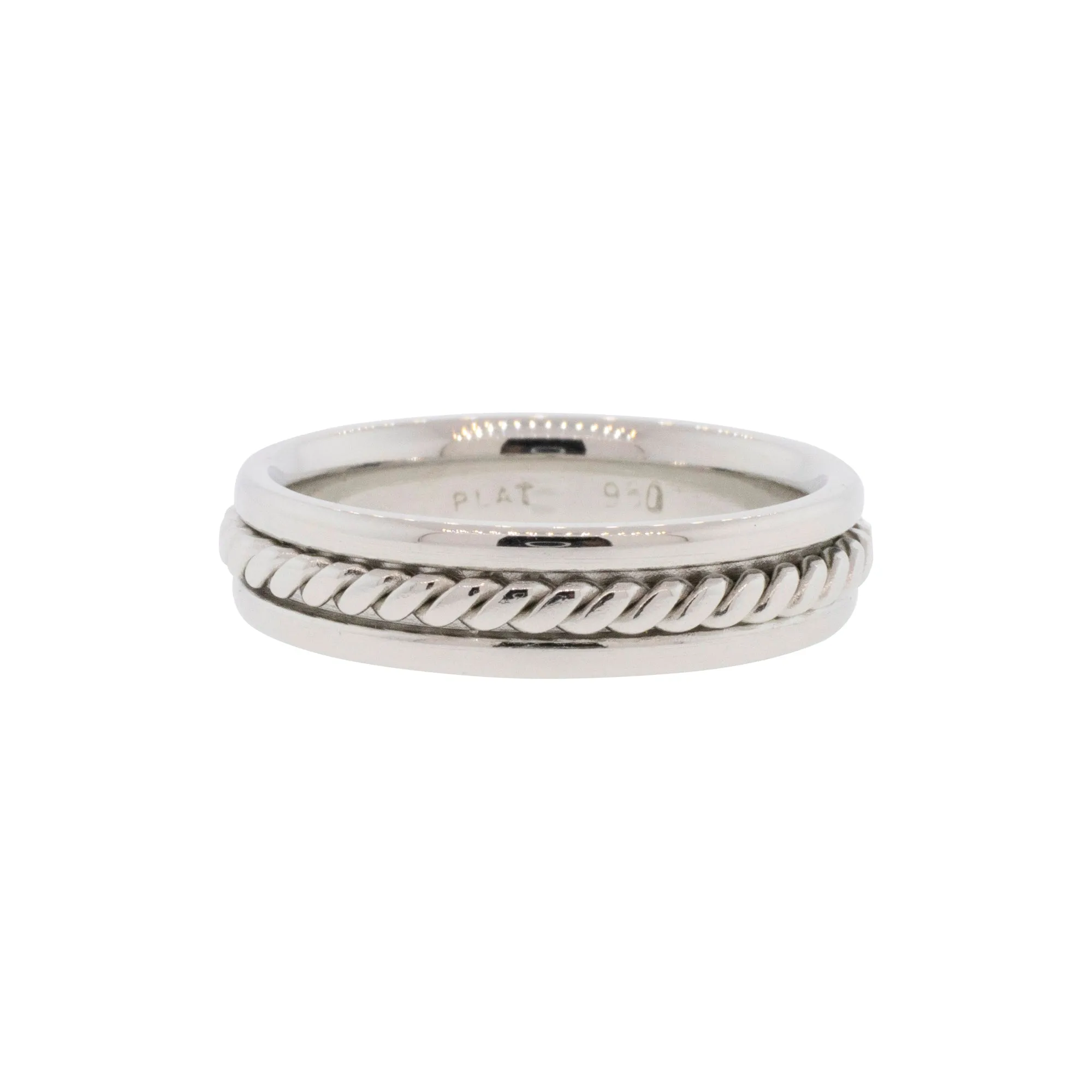 Twisted Rope Platinum Wedding Band