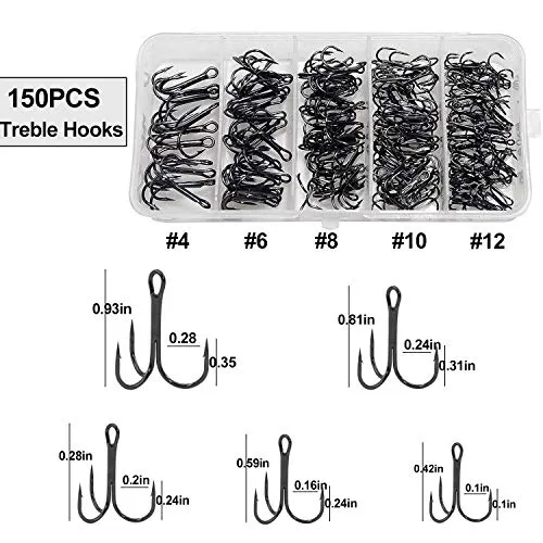 Unpainted Fishing Blank Lures DIY Crankbait Lures Kits, 313Pcs Including Fishing Treble Hooks Set Split Rings Kit Fishing Pliers Scissors DIY Hard Bait Fishing Tackle