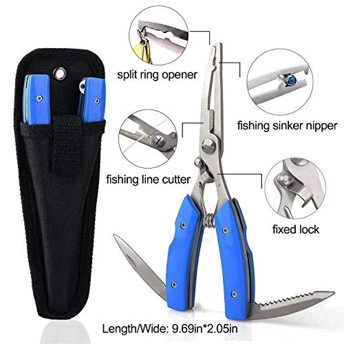 Unpainted Fishing Blank Lures DIY Crankbait Lures Kits, 313Pcs Including Fishing Treble Hooks Set Split Rings Kit Fishing Pliers Scissors DIY Hard Bait Fishing Tackle