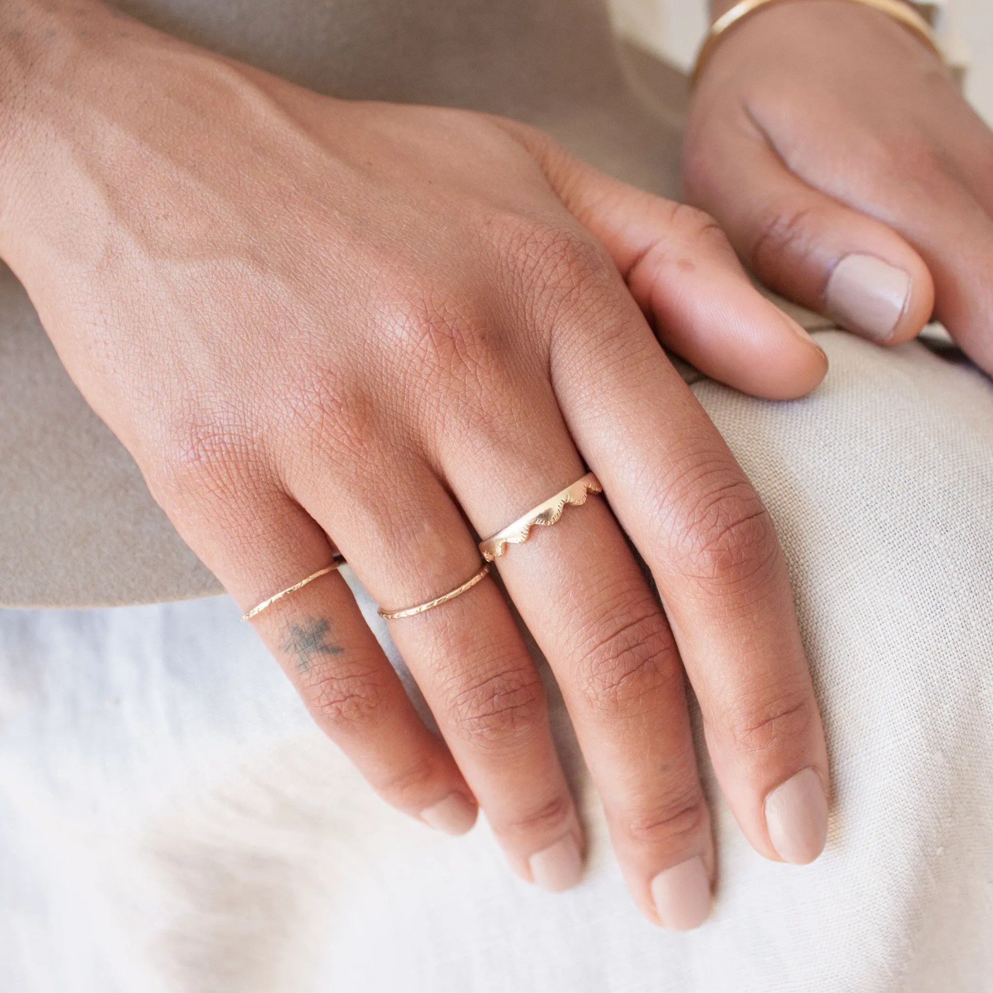 Venera Ring in Golden Brass