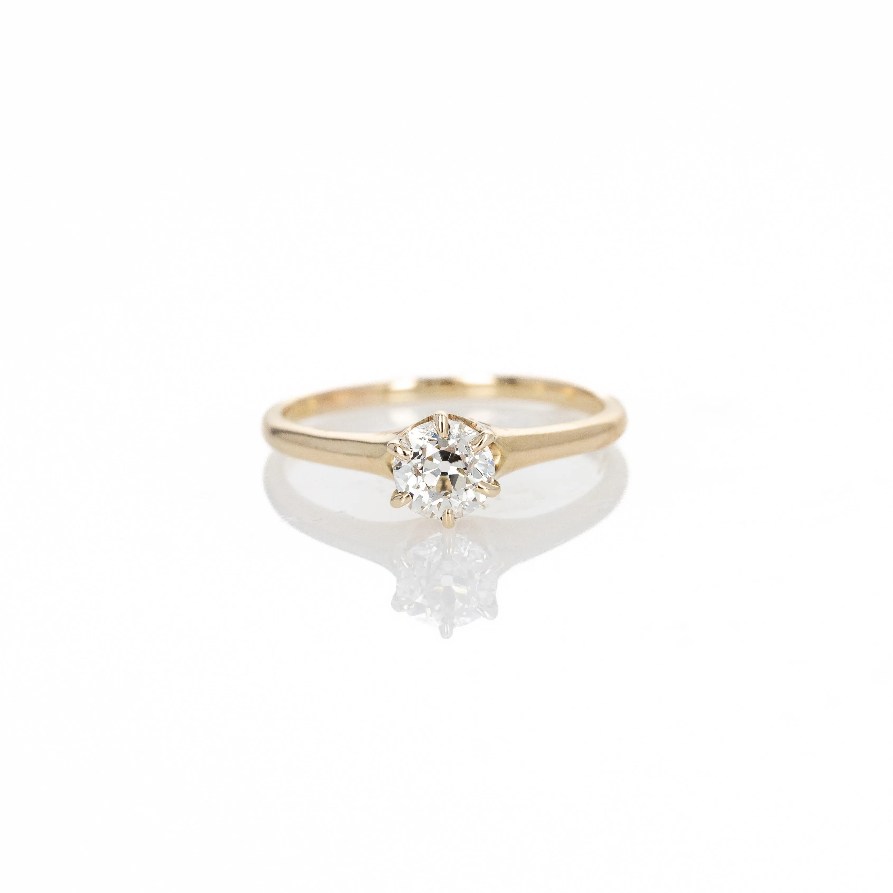 Victorian 0.60 Carat Old European Diamond Solitaire Engagement Ring